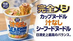 完全メシ カップヌードル 汁なしシーフードヌードル